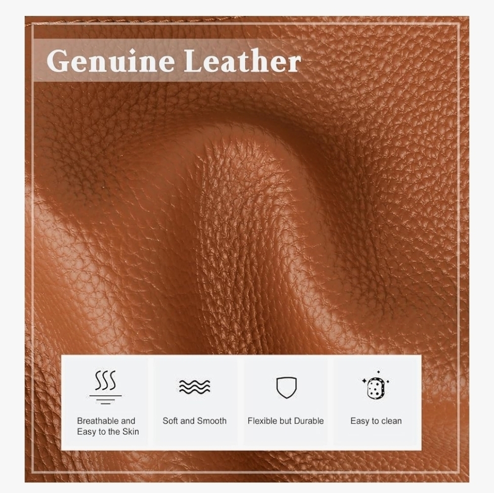 Genuine Leather Tote Bag with Laptop Compartment - Picture 7 of 15